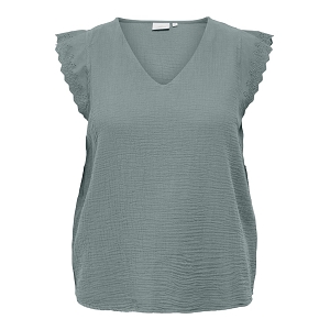 ONLY CARMAKOMA CARTHYRA LIFE SL MIX TOP WVN<br>Kaki clair