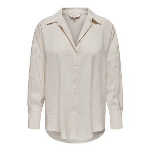 ONLY CARMAKOMA CARZAZIMA LS LOOSE SHIRT WVN NOOS<br>Beige