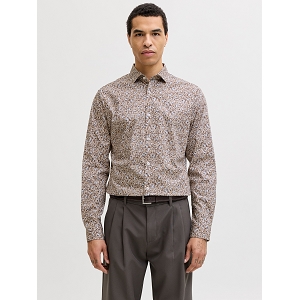 JACK AND JONES JPRBLABLACKPOOL PRINT LS SHIRT SN<br>Marron multi