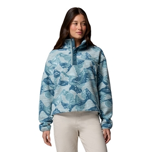 COLUMBIA HELVETIA™ II PRINTED CROPPED HALF SNAP<br>Beige bleu