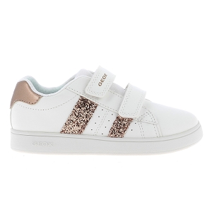 GEOX J ECLYPER GIRL<br>Blanc cuivre Cuir synthétique