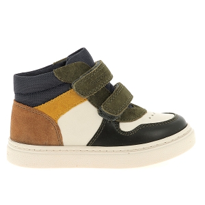 GEOX B NASHIK BOY<br>Kaki multi Croute de cuir