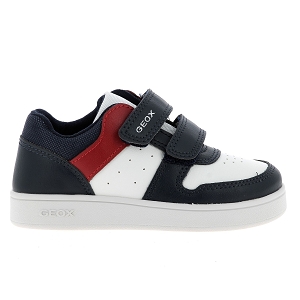 GEOX B ECLYPER BOY Marine BlancCuir synthétique