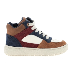 GEOX J THELEVEN BOY<br>Marron marine Cuir synthétique