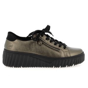 RIEKER N2501<br>Bronze Cuir lisse