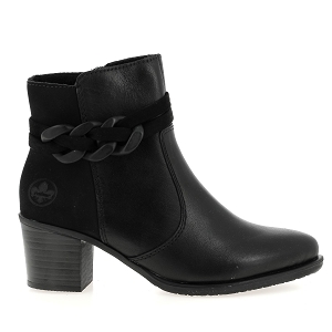 RIEKER Y2066<br>Noir Cuir lisse