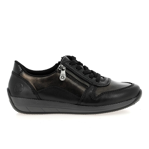 RIEKER N1100<br>Noir bronze Cuir lisse