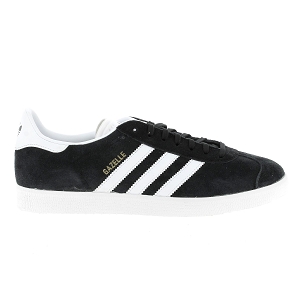 ADIDAS GAZELLE<br>Noir blanc Croute de cuir