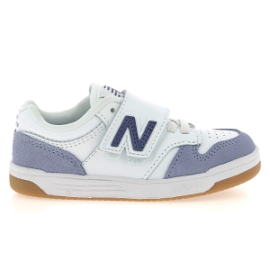 NEW BALANCE 480<br>Blanc bleu Cuir synthétique