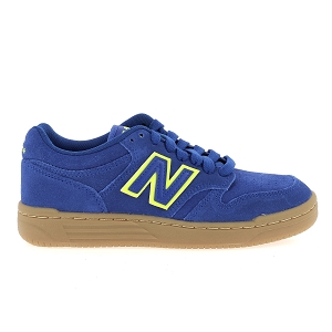 NEW BALANCE 480<br>Bleu jaune Croute de cuir