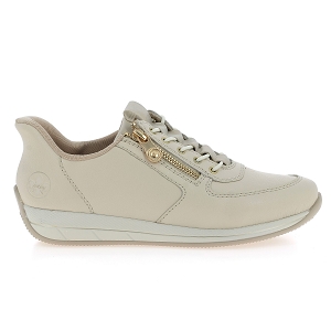 RIEKER N1156<br>Beige Cuir lisse
