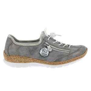 RIEKER N4263<br>Gris argent Cuir synthétique