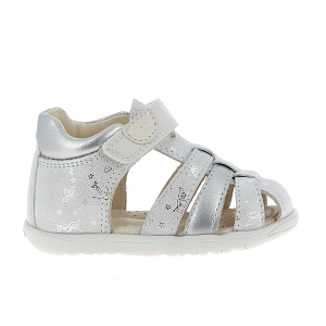 GEOX MACCHIA G.B<br>Argent multi Cuir lisse