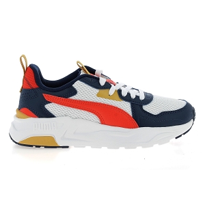 PUMA JR TRINITY LITE<br>Marine rouge Toile Mesh