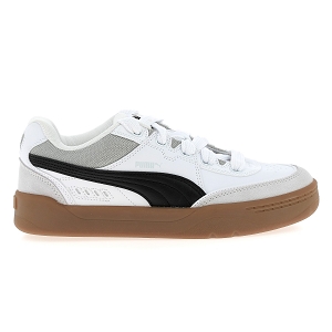 PUMA PARK LIFESTYLE SK8<br>Blanc noir Croute de cuir
