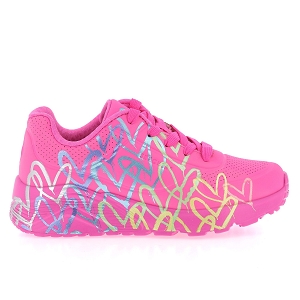 SKECHERS SKECHERS X JGOLDCROWN UNO LITE ME<br>Fuchsia Cuir synthétique