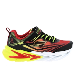 SKECHERS FLEXGLOW ULTRA<br>Noir rouge Toile Mesh