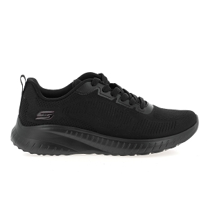 SKECHERS BOBS SPORT SQUAD CHAOS  FAC<br>Noir Toile Nid d'abeille