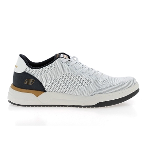 SKECHERS RELAXED FIT CORLISS DORSET<br>Blanc multi Toile Mesh