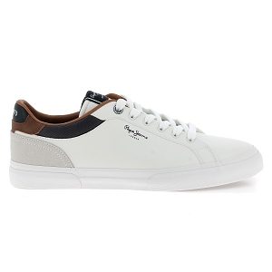 PEPE JEANS LONDON KENTON COURT M<br>Blanc multi Cuir synthétique