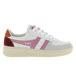 GOLA GRANDSLAM TRIDENT<br>Blanc rose Croute de cuir