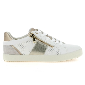 GEOX D BLOMIEE<br>Blanc or Cuir synthétique