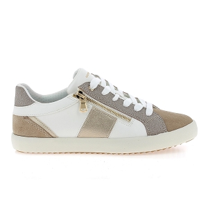 GEOX D BLOMIEE<br>Blanc or Croute de cuir