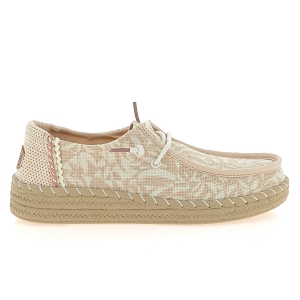 DUDE WENDY ESPADRILLE RETRO PALM<br>Rose beige Toile Canvas