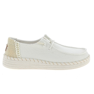 DUDE WENDY ESPADRILLE WOVEN<br>Blanc cassé Toile Canvas
