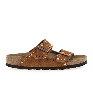 BIRKENSTOCK ARIZONA RIVET<br>Marron cuivre Croute de cuir