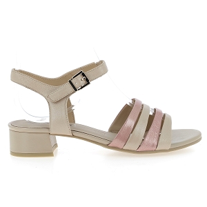 CAPRICE 28206<br>Beige rose Cuir lisse