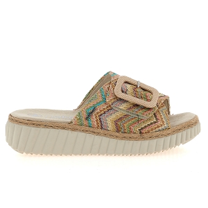 RIEKER 69253<br>Beige multi Raphia