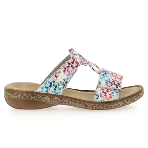 RIEKER 628P9<br>Blanc multi Cuir synthétique