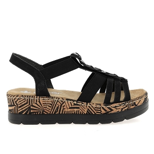 RIEKER V3902<br>Noir Cuir synthétique