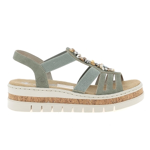 RIEKER V4949<br>Vert clair Cuir synthétique