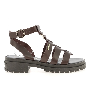 LES TROPEZIENNES TOBO<br>Marron foncé Cuir lisse