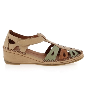  SYLVETTE<br>Marron vert Cuir lisse 