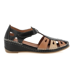 ALTEX SYLVETTE<br>Noir marron Cuir lisse