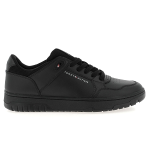 TOMMY HILFIGER TH BASKET CORE LITE LTH MIX<br>Noir Cuir synthétique