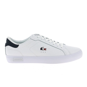 LACOSTE POWERCOURT<br>Blanc marine Cuir synthétique