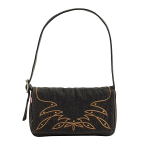 LEVIS INDIANA SHOULDER BAG<br>Noir multi Toile Jean denim