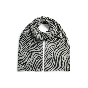  PCJALLIE GLITTER LONG SCARF BUNDLE BC<br>Noir blanc Polyester Zèbre