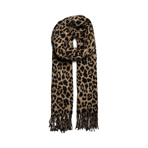  PCJEO LONG SCARF BUNDLE BC<br>Noir marron Polyester Léopard