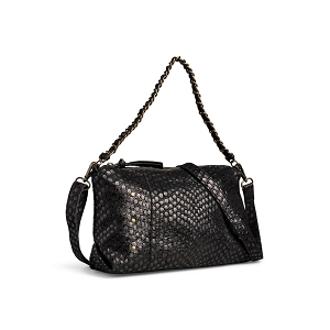 PIECES PCJOANNA LEATHER CROSS BODY FC<br>Noir Cuir lisse