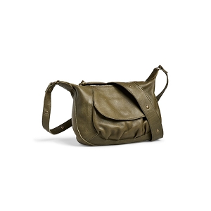 PIECES PCJUSTA LEATHER CROSS BODY FC<br>Kaki Cuir lisse