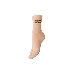 PIECES PCSEBBY LONG GLITTER STATEMENT SOCK FC<br>Beige