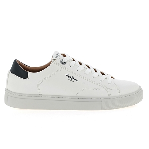 PEPE JEANS LONDON JOE BASIC<br>Blanc marine Cuir synthétique