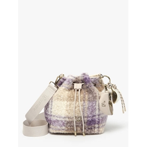 WOOMEN WALS06<br>Beige violet Drap de laine