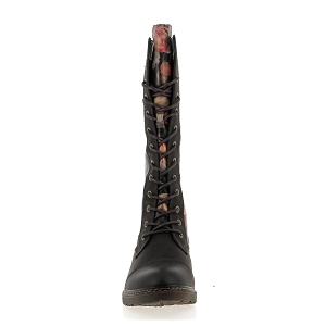 Bottes Rieker Femmes En Cuir/textile - Motif Floral, Hauteur Tige 30 Cm, Talon 3,7 Cm, Imperméables RiekerTEX - Taille à Choisir