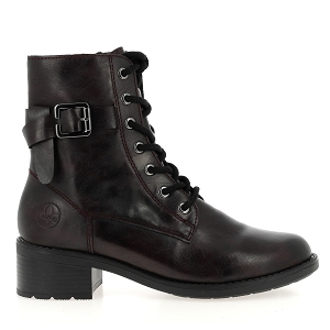 RIEKER 75431<br>Bordeaux noir Cuir lisse